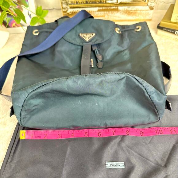Prada Blue Nylon Backpack Good Used Condition with cards and dust bag - Picture 15 of 16